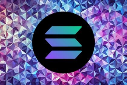 Solana Logo on Geometric Background
