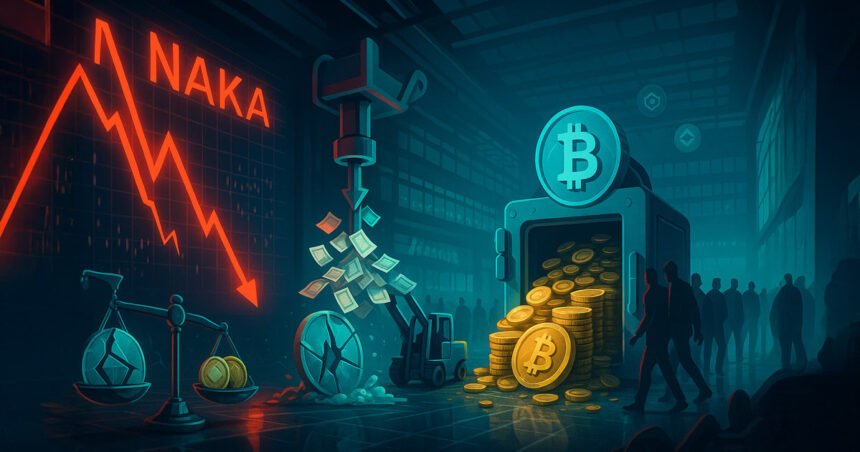 NAKA shares plunge 54% in a day, reinforcing investor exhaustion toward Bitcoin treasury companies