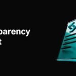 En fondo negro y con el logo de Bitget en blanco, el texto resalta el Informe de transparencia de Bitget Q3 2025, a la derecha el símbolo de análisis financiero en color azul.